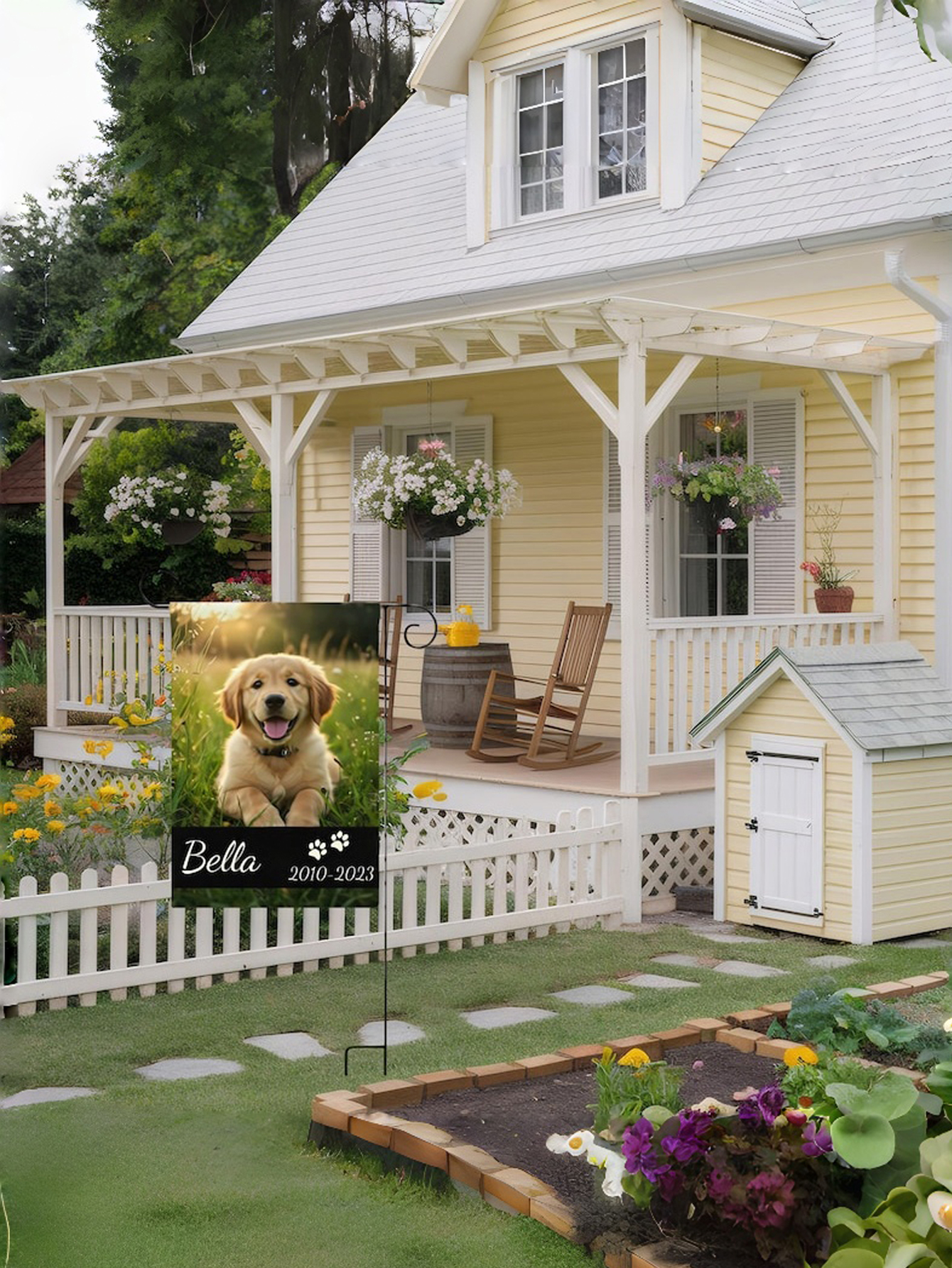 Custom Pet Memorial Garden Flags Personalized Dog and Cat Memorial Flags Condolence Gifts